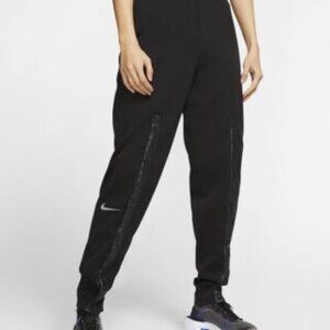 Nike Women's Black Sportswear City Ready Fleece Ankle Snap Sweatpants Size S
